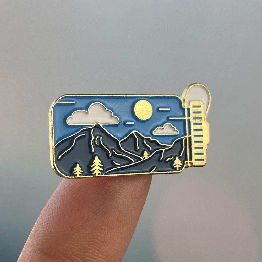 Jar of Adventure Blue/Gold Enamel Pin/ Brooch